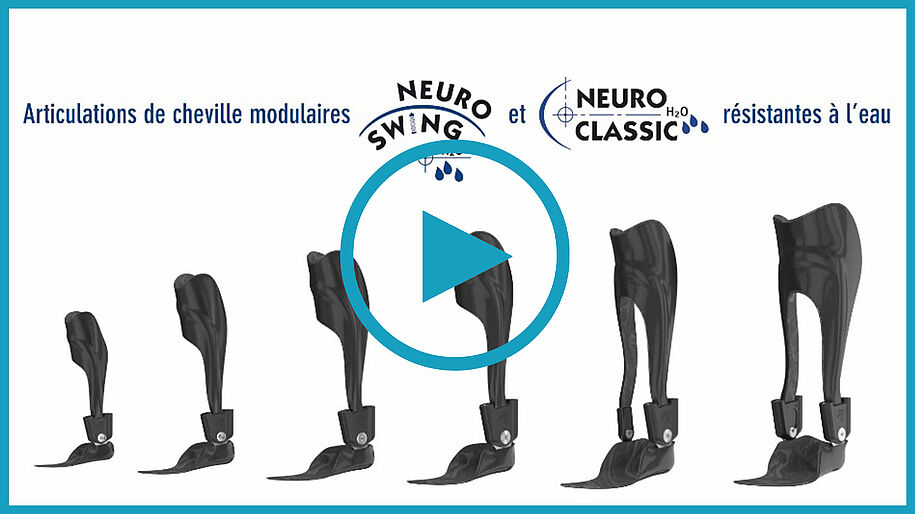 Vidéo décrivant le réglage du levier de l’avant-pied et du levier de l'arrière-pied et pour la conception de l’orthèse. Orthèse légère à l’exemple de l’articulation d’orthèse NEURO SWING Carbon en construction unilatérale et bilatérale avec NEURO CLASSIC Carbon comme articulation de support médiale pour résister à une charge plus élevée. Fabriquée en plastique renforcé de fibres de carbone. Elle est résistante à l’eau et à la saleté.