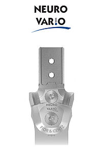 NEURO VARIO articulation articulation d’orthèse articulation modulaire pour la fabrication d’une orthèse pour guider stabiliser l’articulation de la cheville avec butée dorsale et butée plantaire statiques réglables par limage et ajustage précis via la vis de réglage sur orthèse